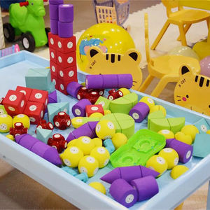 Детская креативная площадка для игры в помещении, площадка для раскопок динозавров, магнитные блоки, Космический Песочник, здание, станция, пластиковый конструктор - Product Image 6