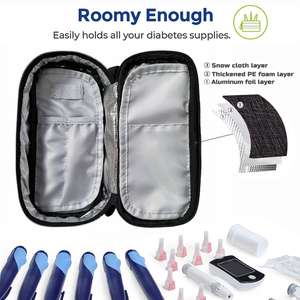 Refroidisseurs médicaux sac 2 petit sac de glace écologique fournitures fermeture éclair feuille d'aluminium poignée pratique sac de transport boîtes de nourriture voyage - Product Image 2