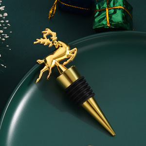 Flying Deer <b>Wine</b> Cork Gold And Silver Zinc Alloy Bottle <b>Stopper</b> For Christmas Wedding Party Gift - Product Image 4