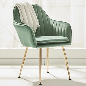 Luxury Nordic Design Indoor Home Furniture Upholstered Fabric Metal Legs Dining <b>Chair</b> <b>for</b> <b>Sale</b> - Product Image 3