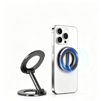 Support de téléphone magnétique double face pliable, rotatif à 360°, universel, en métal, pour la salle de sport, le bureau et le travail