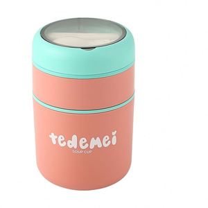 Boîte à lunch isotherme japonaise double paroi 710 ml en acier inoxydable pour petit-déjeuner et soupe, idéale pour les employés de bureau - Product Image 1