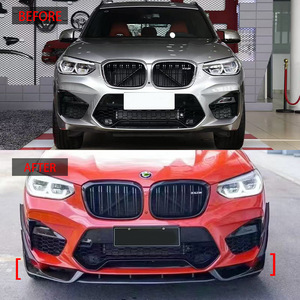 Divisor delantero de 3 secciones en ABS negro brillante para BMW X3M F97, alerón para parachoques delantero, modelos 2017-2021 - Product Image 2