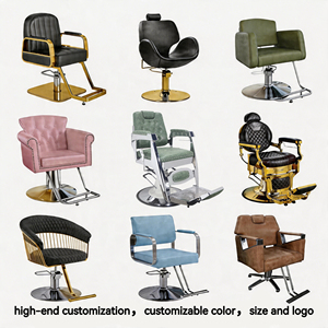 Fauteuil de Barbier Électrique Inclinable Antique avec Base en Acier Inoxydable, Massage Vibrant, Support Sèche-Cheveux, Réglable en Hauteur, Rotation à 360 Degrés - Product Image 5