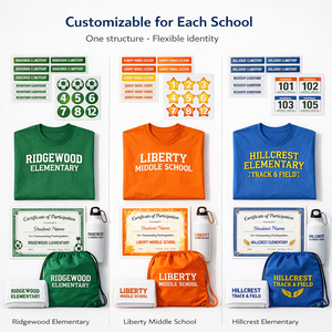 Kit <span class=keywords><strong>de</strong></span> Participación Escolar Personalizado con Ropa, Insignia, Cordón para Identificación, Botella y Bolsa para Documentos para <span class=keywords><strong>Eventos</strong></span> Estudiantiles - Product Image 4