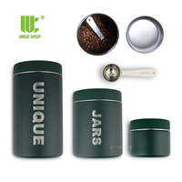 Conteneur de stockage en vrac en acier inoxydable de grande capacité (36 oz, 70 oz) pour l'emballage commercial de compléments alimentaires et de café