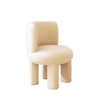 Tabouret de maquillage individuel moderne couleur crème, chaise de coiffeuse de luxe pour chambre à coucher, chaise de loisirs pour influenceurs, pour usage domestique et salon