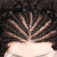 Perruque Tressée Afro Crépue Bouclée Ondulée Bob Lace Frontale 13x4 Cheveux Humains Brésiliens Remy Densité 180% avec Ligne de Cheveux Naturelle