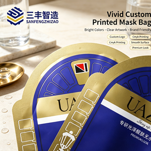 Bolsa de Embalaje de Plástico para Mascarillas Faciales con Forma Irregular Impresa Personalizada, Bolsa de Plástico para Mascarillas Faciales con Brillo para el Cuidado de la Piel de 40 ml - Product Image 4