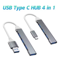 Style chaud moins cher 4 en 1 USB 3.0 HUB Type C vers USB 4 ports adaptateur multi-répartiteur OTG type-c HUB