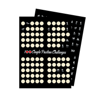 Affiche de défis de positions pour couples RTS 100 – Jeu d'aventure sexy à gratter – Positions sexuelles – Jeu d'amour pour adultes et couples