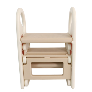 Escabeau télescopique compact <span class=keywords><strong>3</strong></span> marches pliable, Tour d'apprentissage Montessori pour enfants, pour la maison - Product Image 1