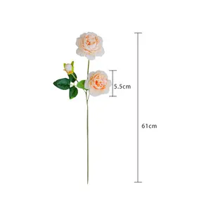 Guangding ODM Peonia fiore artificiale fila lampadina fiore artificiale Peonia bianca