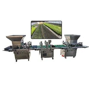 Máquina de semeadura automática de mudas de vegetais, máquina de semeadura de ponto de pressão e espalhamento de solo