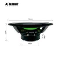 AK-6866 Prix de compétition d'usine Haut-parleur composant 2 voies 6.5 pouces Haut-parleur audio de voiture 6.5 pouces Musique bidirectionnelle Haut-parleur de voiture gamme complète
