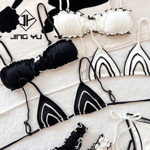 Manufacturer Bikini Two Piece Custom Recycled Swimsuit Fabric Printed Design logo Bikini Women - Product Image 3