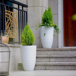 Grands pots de fleurs en forme de cône pour l'extérieur, jardin, pots de fleurs en plastique de grande taille, décorations de pots de fleurs d'intérieur pour les plantes vertes - Product Image 4