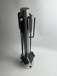 Ensemble d'outils <span class=keywords><strong>pour</strong></span> foyer 5 pièces, avec pelle, <span class=keywords><strong>balayette</strong></span>, fourche et support, accessoires modernes <span class=keywords><strong>pour</strong></span> poêle - Product Image 4