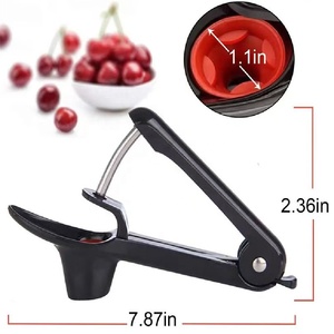 Strumento di rimozione di noccioli di ciliegio e frutta strumento strumento di rimozione di nocciolo di oliva strumento da cucina portatile con chiusura salvaspazio Design per fare marmellata - Product Image 6