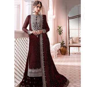<span class=keywords><strong>Abbigliamento</strong></span> Indiano e Pakistano di Alta Qualità <span class=keywords><strong>per</strong></span> Donne, Completo a 3 Pezzi <span class=keywords><strong>per</strong></span> Cerimonie e Feste, Abito Pronto <span class=keywords><strong>per</strong></span> Matrimoni - Product Image 2