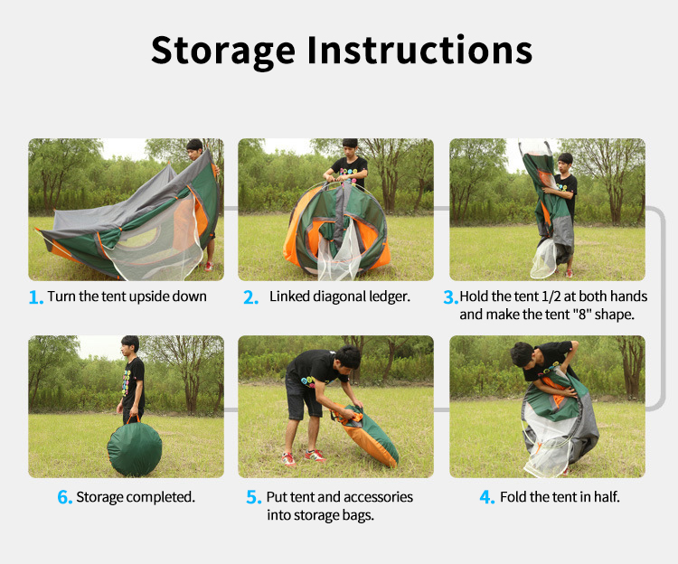 Outdoor camping folding full-automatic tent 3-4 people beach simple quick opening double manufacturer wholesale Outside Tent