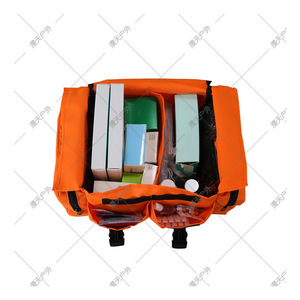 Sac de secours pour le camping, en tissu Oxford orange, durable, trousse de premiers soins pour les entraînements d'urgence en plein air - Product Image 1