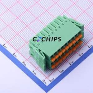 KF2EDGKNHG-3.5-2*9P Plug-in Terminal Block P=3.5mm Connector Male Plug 2x9P 3.5mm Green - Product Image 1