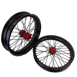 Ensemble de roues Supermoto KYZ Altis Sigma 2026 17x2.5 pouces, moyeu en aluminium CNC, jantes à rayons de couleur personnalisée, moto électrique tout-terrain Sur-Ron Talaria - Product Image 2