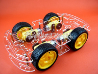 Kit robot DIY R 34 roues 4x4 intelligent avec plaque de code, suivi de vitesse, évitement d'obstacles et télécommande Bluetooth