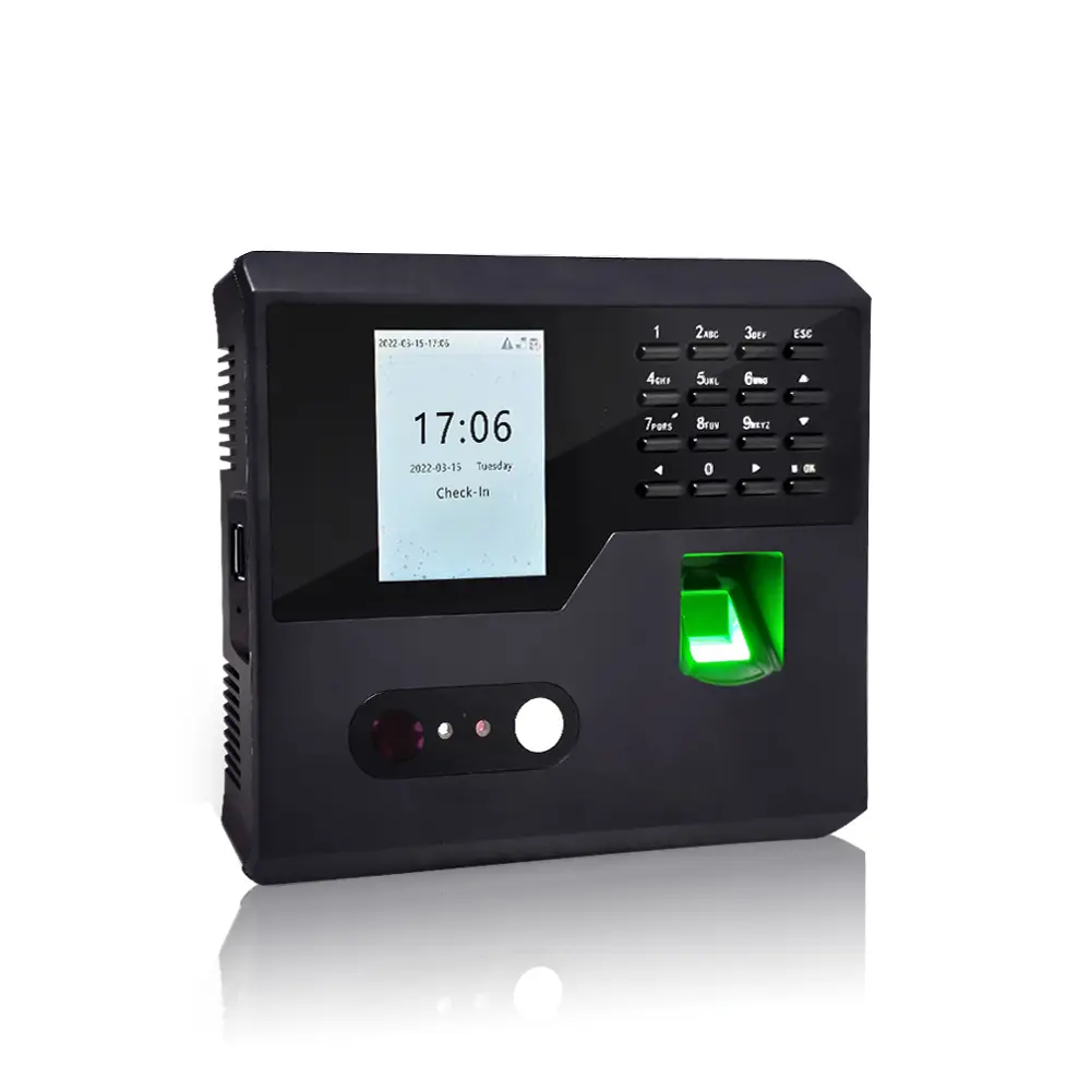 Sistema facial econômico dos relógios do tempo do cartão do Fingerprint RFID do reconhecimento com software Web-baseado do comparecimento do servidor da nuvem