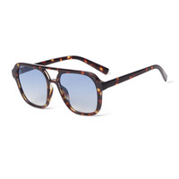 Lunettes de soleil transfrontalières nouvelle génération à double pont et monture intégrale UV400