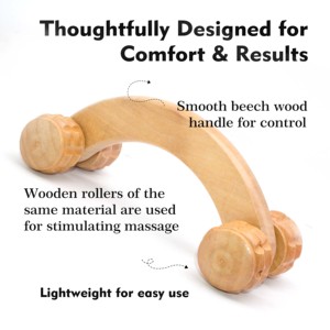 Herramientas de Masaje de Madera Manuales de Cuatro Ruedas, Anticelulitis, Cuidado Corporal, Drenaje Linfático, Masajeador de Madera - Product Image 6