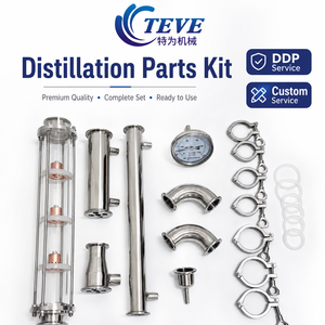 Kit de pièces de distillation TOWIN en cuivre : raccords en T, coudes, condenseur, déphlegmateur pour <span class=keywords><strong>alambic</strong></span> domestique - Product Image 1