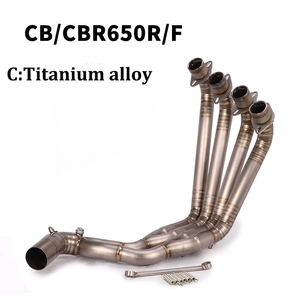 Ligne d'échappement complète avec collecteur avant, en alliage de titane, modifiée, pour moto <span class=keywords><strong>Honda</strong></span> CBR650R, <span class=keywords><strong>CB650F</strong></span>, CBR650F, <span class=keywords><strong>2014</strong></span> — 2020, 51MM - Product Image 5