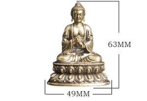 Patung kuningan tua yang dibuat Retro dari Buddha matahari yang besar - Product Image 6
