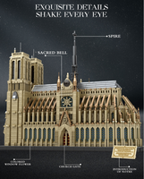 Reobrix 66016 cathédrale de Notre-Dame bloc briques ensembles pour enfants assemblage noël anniversaire cadeau Construction jouets pour enfants