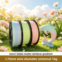 Consumibles de Impresión 3D San Ci, PLA Mate con Degradado Arcoíris, Diámetro de Hilo de 1.75mm, Universal, 1KG, SCygh0001, China para Taozhu