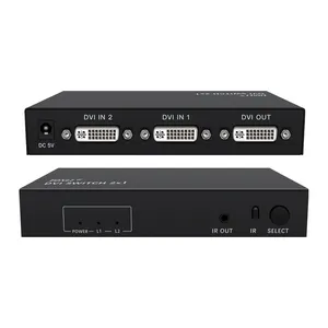 Outras casas Seletor de vídeo 2 a 1 Dvi 2 entradas 1 saídas Interruptor Dvi Preto 4K 1080p