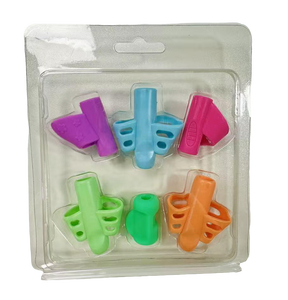 Juego de 6 soportes para lápices para niños, corrección de postura, agarre de silicona no tóxico para corregir las costumbres de escritura - Product Image 1