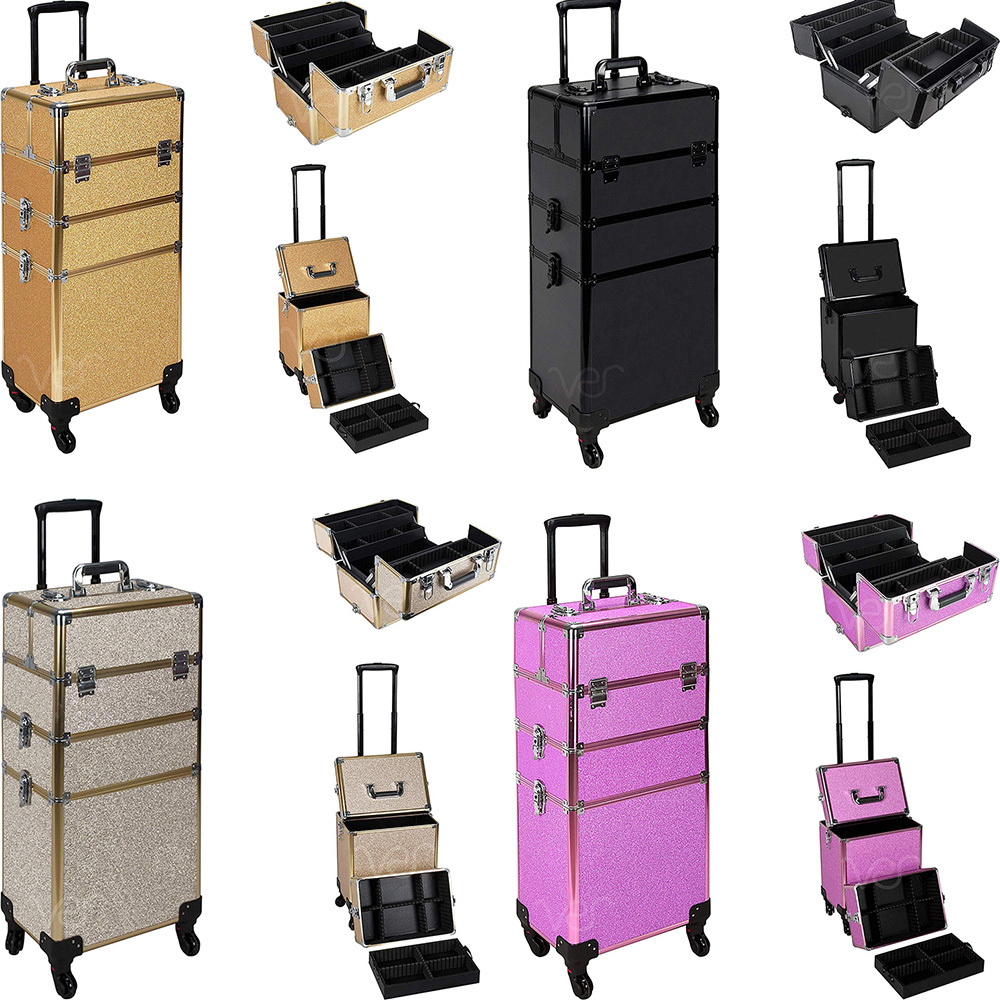 2 in 1 makeup trolley case professional 13
