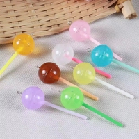 Porte-clés sucette en PVC, petit pendentif transparent, décoration de sac de bonbons, cadeau