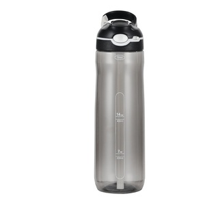 <b>750ml</b> Tritan Plastic BPA Free Leak-Proof <b>Water</b> <b>Bottle</b> with Straw and Lid for Students and Outdoor Sports Use - Product Image 1