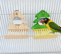 Jouet miroir pour oiseaux de style Noël, amusant et décoratif pour cages. Approvisionnement direct d'usine, les demandes sont bienvenues.