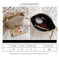 Petit tricot rotin femmes sacs à bandoulière paille sac de plage Boho été dames sac à main 2024 bohème mode bonbons Portable unique