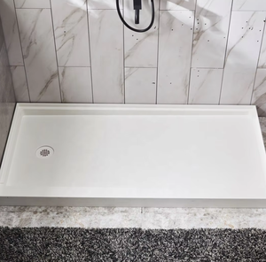 Receveur de <span class=keywords><strong>douche</strong></span> carré en SMC <span class=keywords><strong>à</strong></span> surface solide pour salle de bain moderne, avec drain et installation facile - Product Image 5