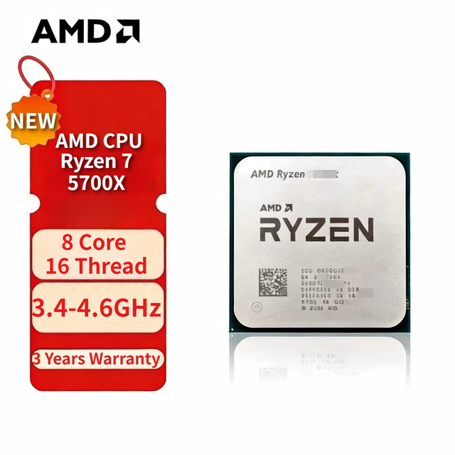 New for for 7 5700X AM4 8-Core 16-Thread 3.4-4.6GHz High-Performance Gaming Processor for Desktop PC Only