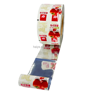 Film en rouleau pour sachets de pâte de tomate de qualité alimentaire BOPP/PET/Aluminium/CPP/PE, sac de laminage à chaud avec impression personnalisée, film d'emballage pour ketchup - Product Image 2