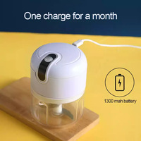Mini hachoir électrique à ail de 250 ml, recharge USB, machine à écraser le gingembre, robuste et durable, broyeur de légumes et de piments, outil de cuisine