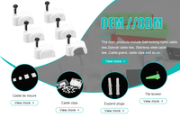 Clip de câble avec mur de clou Clip de tuyau Plastique Nylon Câble Fixation Organisateur Titulaire Fil