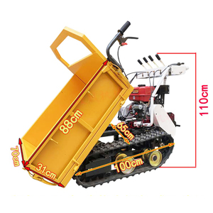 Transportador de Orugas con Volquete Hidráulico, Aprobado por la CE, Cubeta de 1.2*1.1*40cm, Motor Diésel, Ideal para Logística Todoterreno - Product Image 6